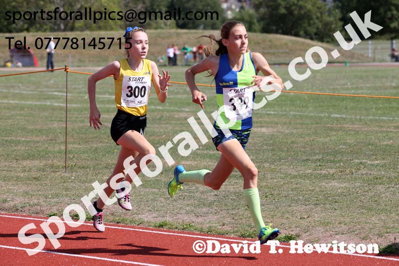 Girls under-15s 1500 metres, 2018 Northern Under-17s/U-15s/U-13s Champs., Wavertree Athletics Centre, Liverpool. Photo: David T. Hewitson/Sports for All Pics